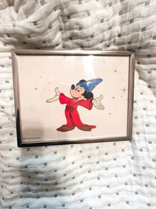 1988 Official Disney Frames Animated Cel Sericel Fantasia Sorcerer Mickey Mouse