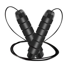 Jump Rope, Adjustable Jump Ropes for Fitness for Women Men and Kids Black
