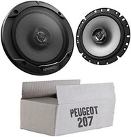 Kenwood Lautsprecher FüR Peugeot 207 16Cm 2-Wege Koax Auto Boxen KFZ Einbauset