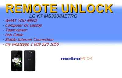 Servicio De Desbloqueo De Control Remoto Lg K7 Ms330 Metro Pcs Ebay
