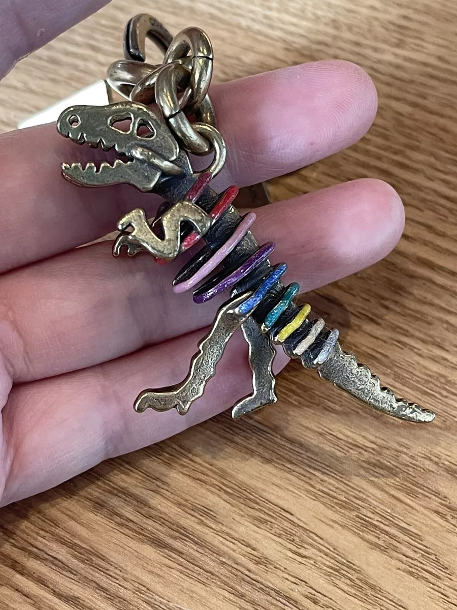 Coach, Accessories, Nwt Coach 2777 Rexy Bag Charm Rainbow Glitter Dinosaur  Stud Keychain Fob