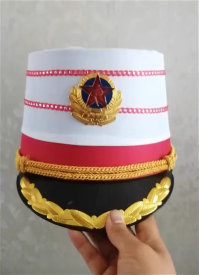 Kids Band Hat Nutcracker Drum Major Hat Toy Soldier Cosplay Party Costume Cap - Image 3 of 4