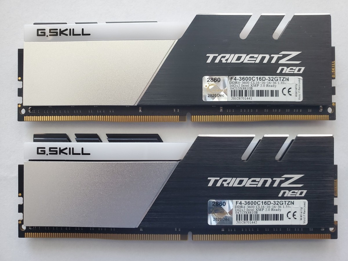 G.SKILL TridentZ Neo RGB 32GB (2x16GB) 3600 MHz (16-16-16-36 G.SKILL TridentZ Neo RGB 32GB (2x16GB) 3600 MHz (16-16-16-36
