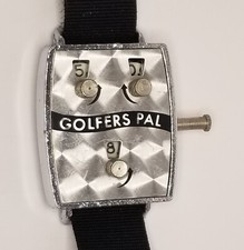GOLFERS PAL vintage 1950s 1960s golf gift Score Keeper counter wristwatch style