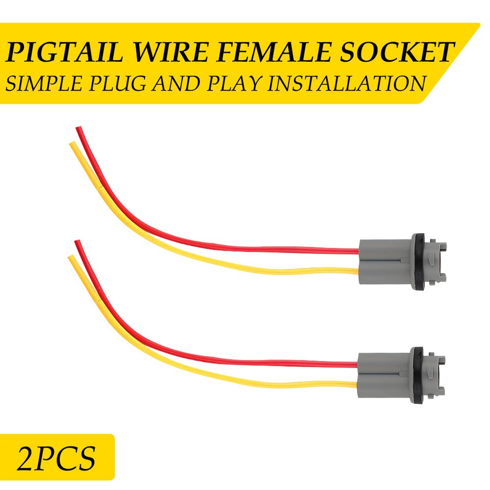 194 T10 PGS Pigtail Wire Socket Female Front Side Marker Light Plug For Lexus