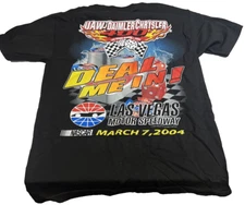 Vintage Nascar Graphic Shirt UAW-Daimler Chrysler 400 "Deal Me In" 2004 (Size M)