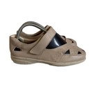 Sandales Cosyfeet femme Shelley large coupe beige taille Royaume-Uni 5 extra spacieuses