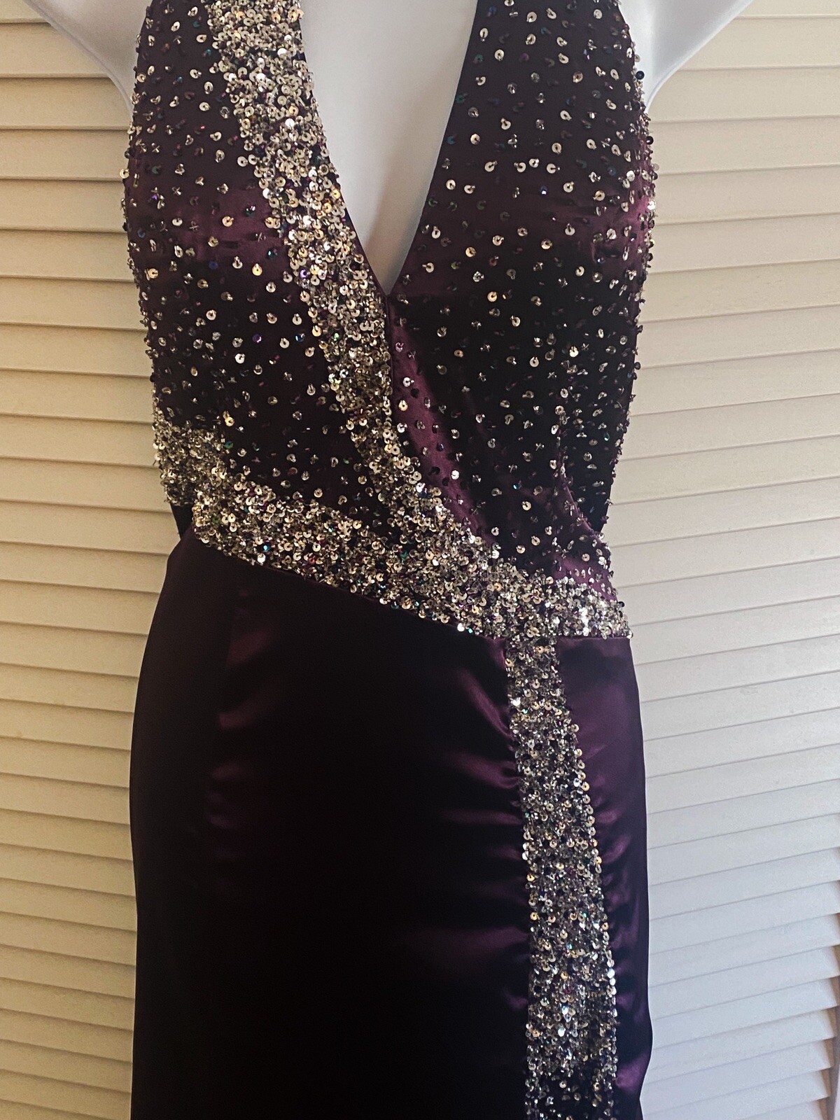 Plunging Tiered Gown