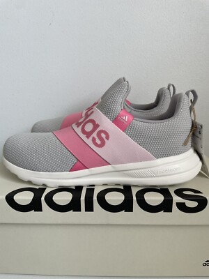 Adidas LITE RACER ADAPT K Sz 7Y Kids Gray And Pink Sneakers IG7243 