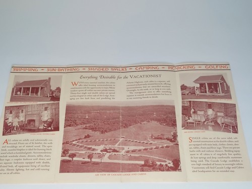 1940's The Cascade Lodge And Cabins Brochure Saco Maine - Picture 3 of 4
