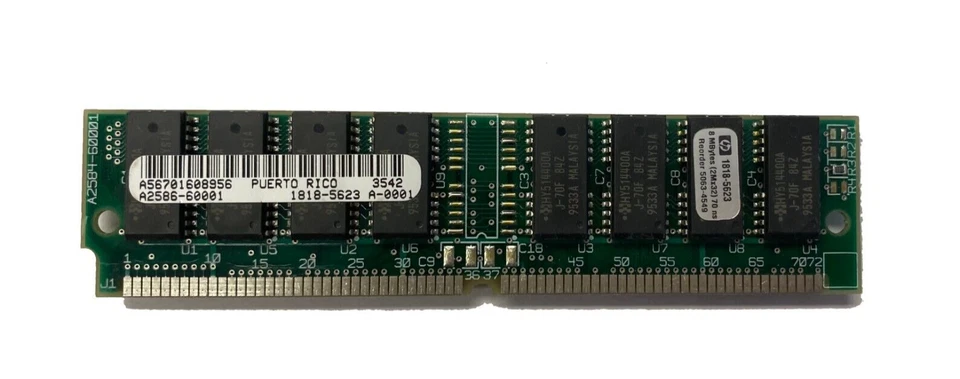 8MB 72 pin 70ns SIMM FPM 2Mx32 5V Non-Parity RAM Memory for IBM PC MAC HP Compaq - Image 2 of 2