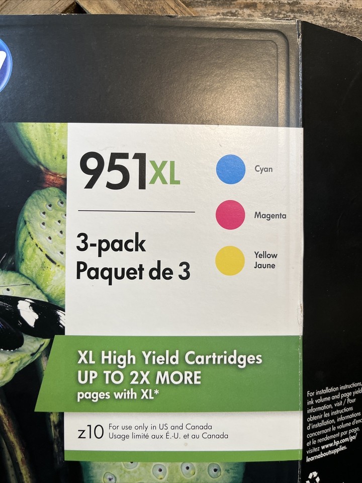 HP 951XL Color Ink Cartridges 3 PACK Cyan Magenta Yellow NEW Exp5/2023