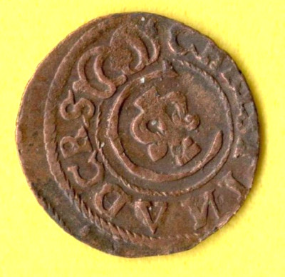 Livonia Schilling ca 1663 Carl XI ''18'' Suceava Romania Moldova 557