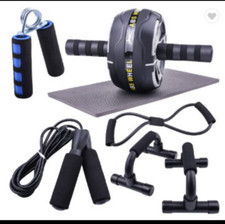 Push Up Bar Resistance Bands AB Wheels Roller Power Machine Jump Rope Exercise