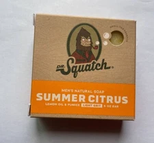 Dr. Squatch Bar Soap Summer Citrus All Natural with Light Grit 5oz