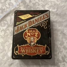 Vintage Jack Daniels Old No. 7 Tennessee Whiskey Poker Set Cards Chips Tin