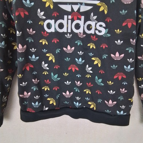 Adidas Cotton Blend Pullover Hoodie Size L Faded Black, Multicolor - Picture 3 of 11