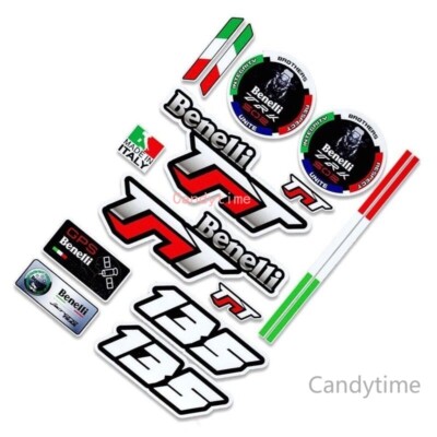 MOTORCYCLE FUEL TANK FAIRING HELMET EMBLEM DECAL STICKER FOR BENELLI RACING TEAM