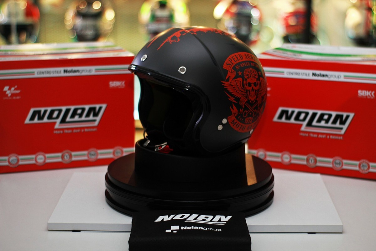 Nolan Helmet N21 Speed Junkies (50 Scratched Flat Asphalt Black