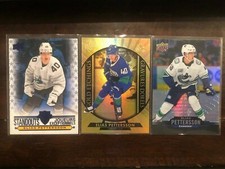 2020-21 Tim Hortons Hockey Elias Pettersson LOT (Gold Etchings, Standouts)