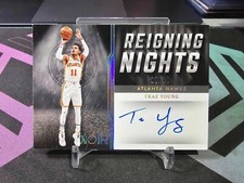2021-22 Panini NOIR Trae Young Reigning Nights RN-TRY Holo Silver 18/49!
