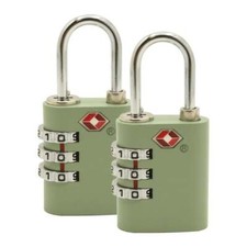 3-Digit Combination Luggage Locks Lime Green Zinc Ideal for Travel Suitcases