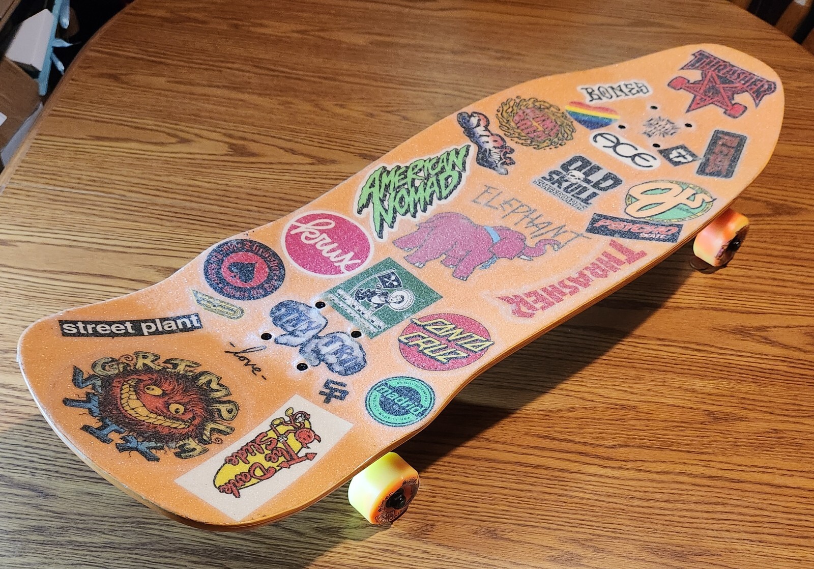 Dogtown Jay Adams "Rat Face" Skateboard w/Clear Grip Over Stickers, Snot Wheels