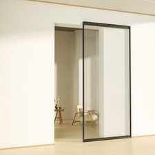 PORTA SCORREVOLE ESTERNA IN VETRO BINARIO MAGICAL INVISIBILE PROFILATA ALLUMINIO