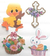 3D UPick Easter Cross Bunny Basket Chick Scrapbook Card Making Embellishment