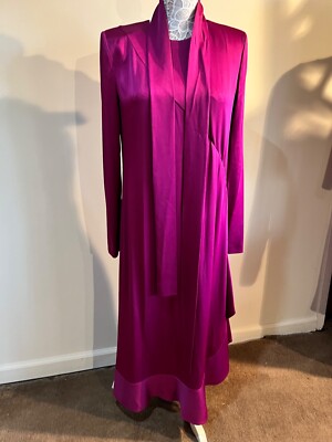 givenchy purple dress GIVENCHY NWT $3585.00 Purple Long Dress Long Sleeves Belt US8