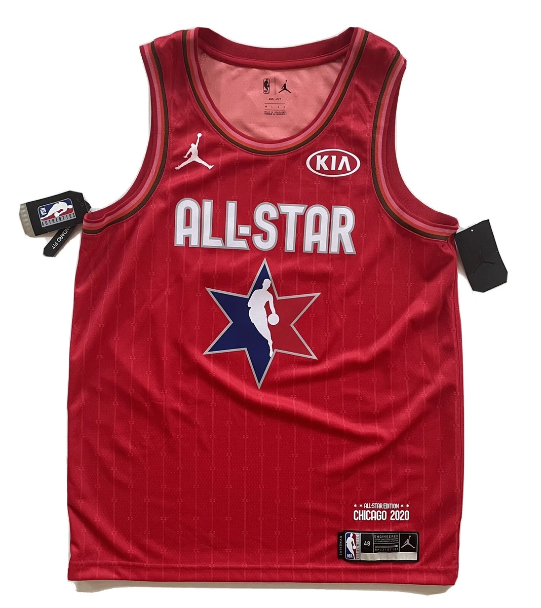 LeBRON JAMES LOS ANGELES LAKERS JORDAN ALL-STAR GAME RED SWINGMAN JERSEY  LARGE