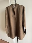 NWT FabIndia  Men’s Taupe Beige Brown Woven Linen Blend Nehru Kurta Sz 42 XL — photo 5