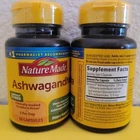 Lot of 2 Nature Made Ashwagandha 125mg Stress Reduction 60 Capsules Each New