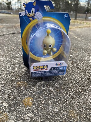 Sonic The Hedgehog Jakks Pacific GOLD CHAO 2.5'' Figure Wave 3 NEW 