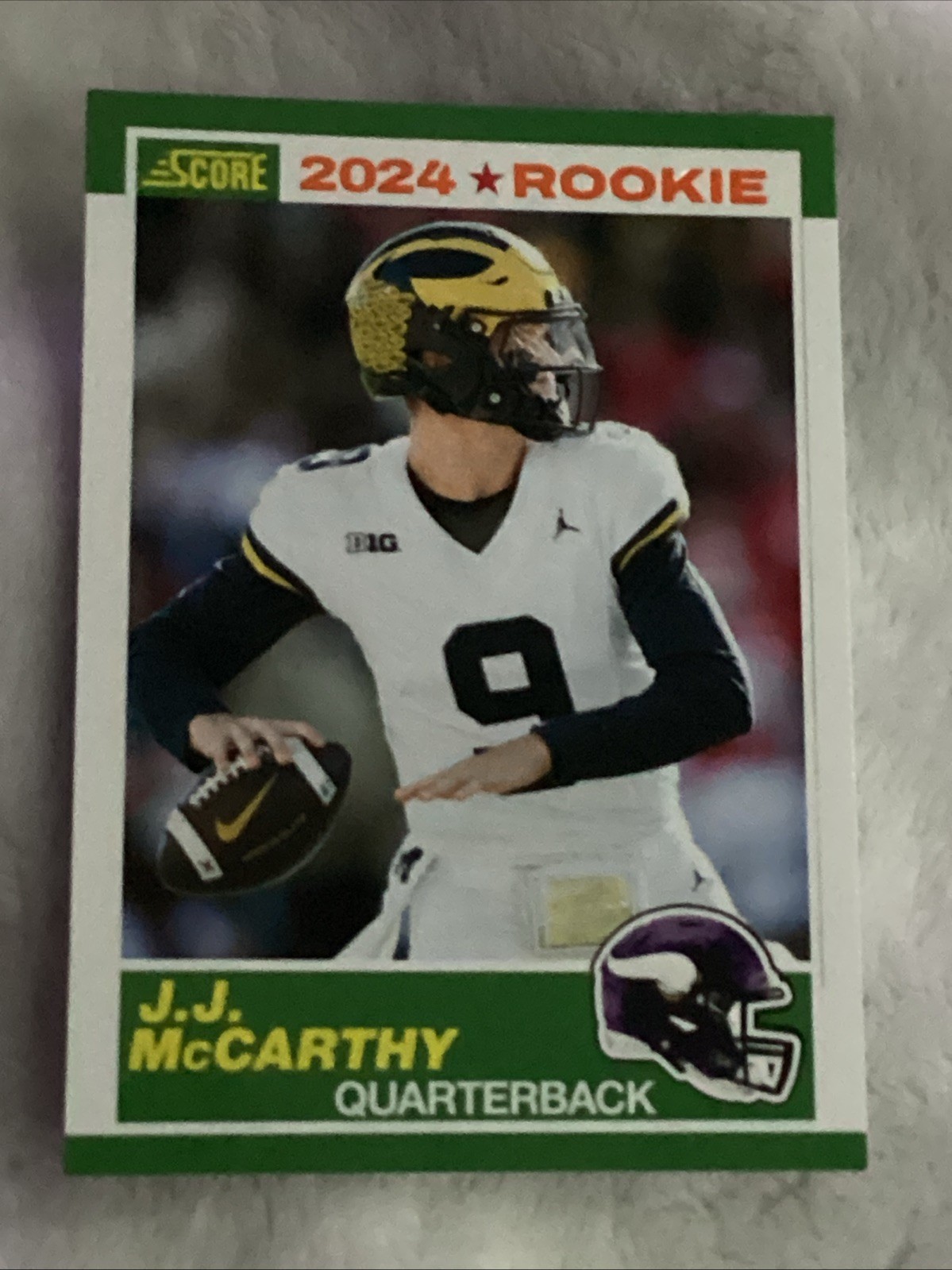 JJ McCarthy Panini Score 35th Anniversary Rookie #8 Orange