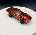 Vintage Hot Wheels Redline Custom Corvette Red US Base - Good Condition