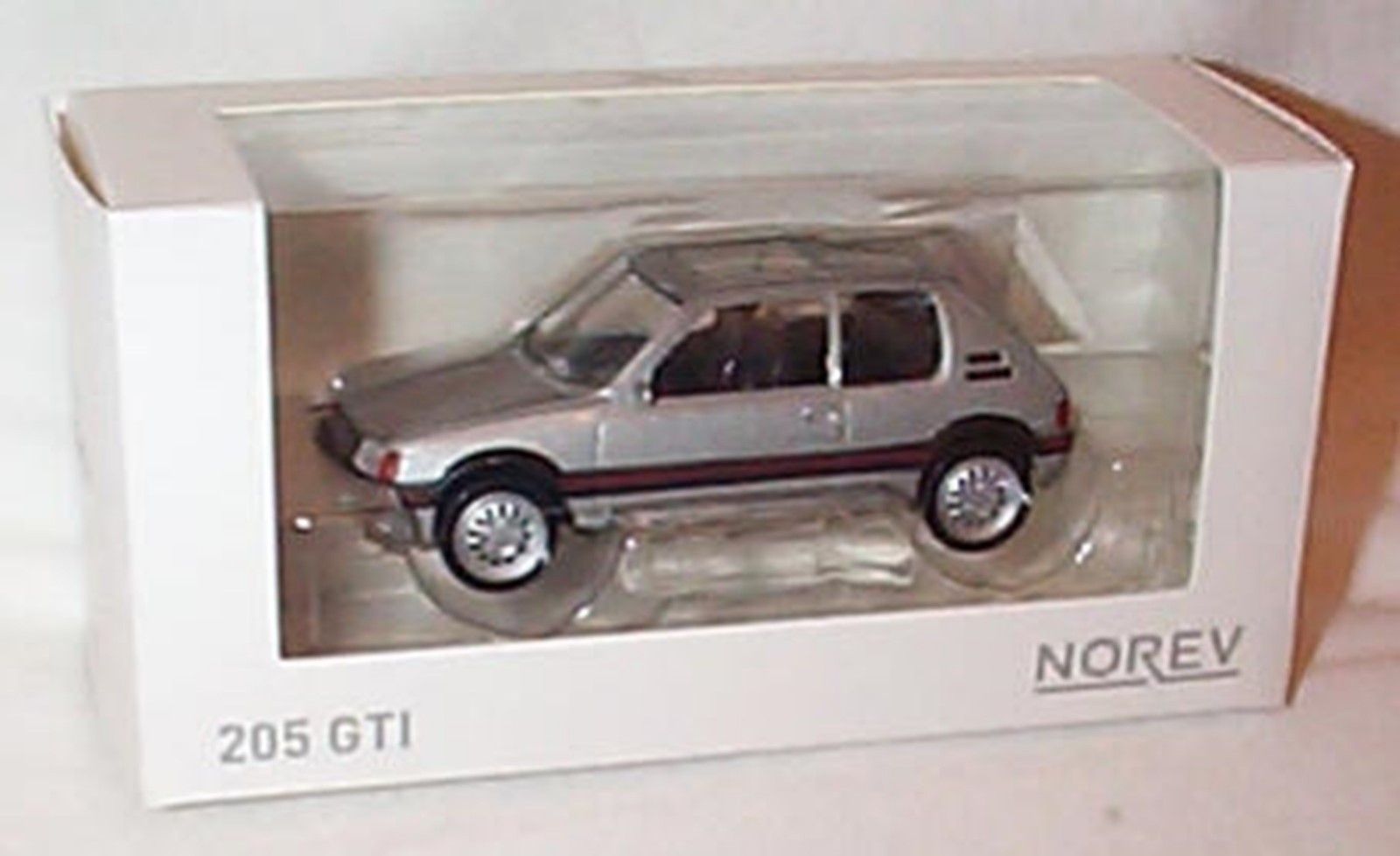 NOREV PEUGEOT 205 1.6 GTI Silver 1/43 Scale Model New in Box