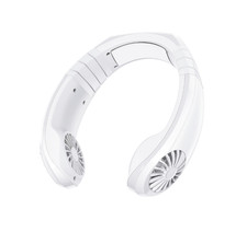Color: White - Portable Lazy Hanging Neck Fan Mini Cooling Fans Bladeless USB Re