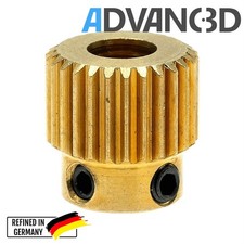 Advanc3D MK7 MK8 Feederrad für 1.75 - 3mm 26 Zähne Messing Drive Gear Extruder