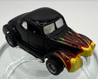 TYCO HP7 Classics HO Scale Slot Car Black Custom Coupe w/ Flames.  Vintage. — photo 1