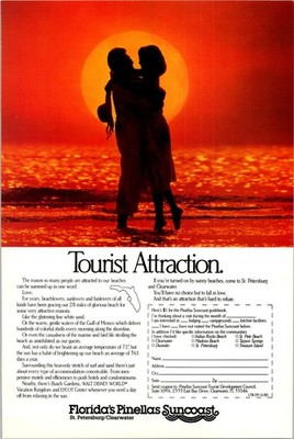 Florida's Pinllas Suncoast Vintage Print Ad 1985