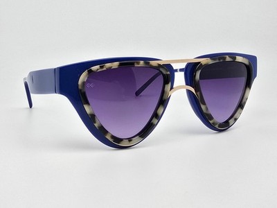 Smoke x Mirrors Sodapop V Blue Gold Frame Grey Gradient Lens Aviator Sunglasses