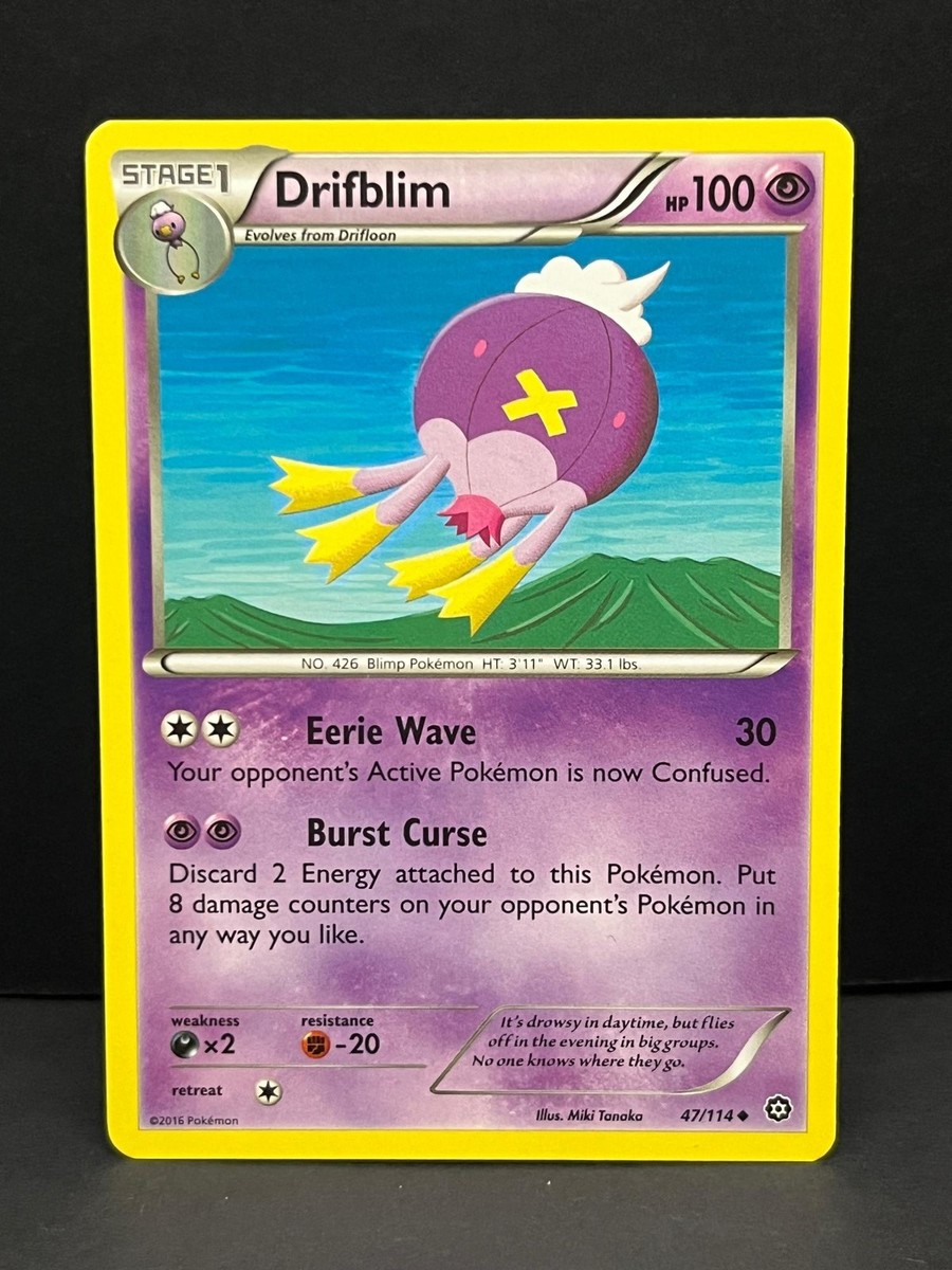 Drifblim 47/114 Uncommon Steam Siege Pokemon Near Mint Drifblim 47/114 Uncommon Steam Siege Pokemon Near Mint