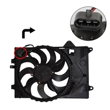 Plastic Radiator AC Condenser Electric Cooling Fan For 13-18 Chevy Trax 1.8L