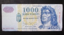 Hungary 1000 Forint 1998 Banknote P-180a ((HIGHER GRADE VF/XF)) Note