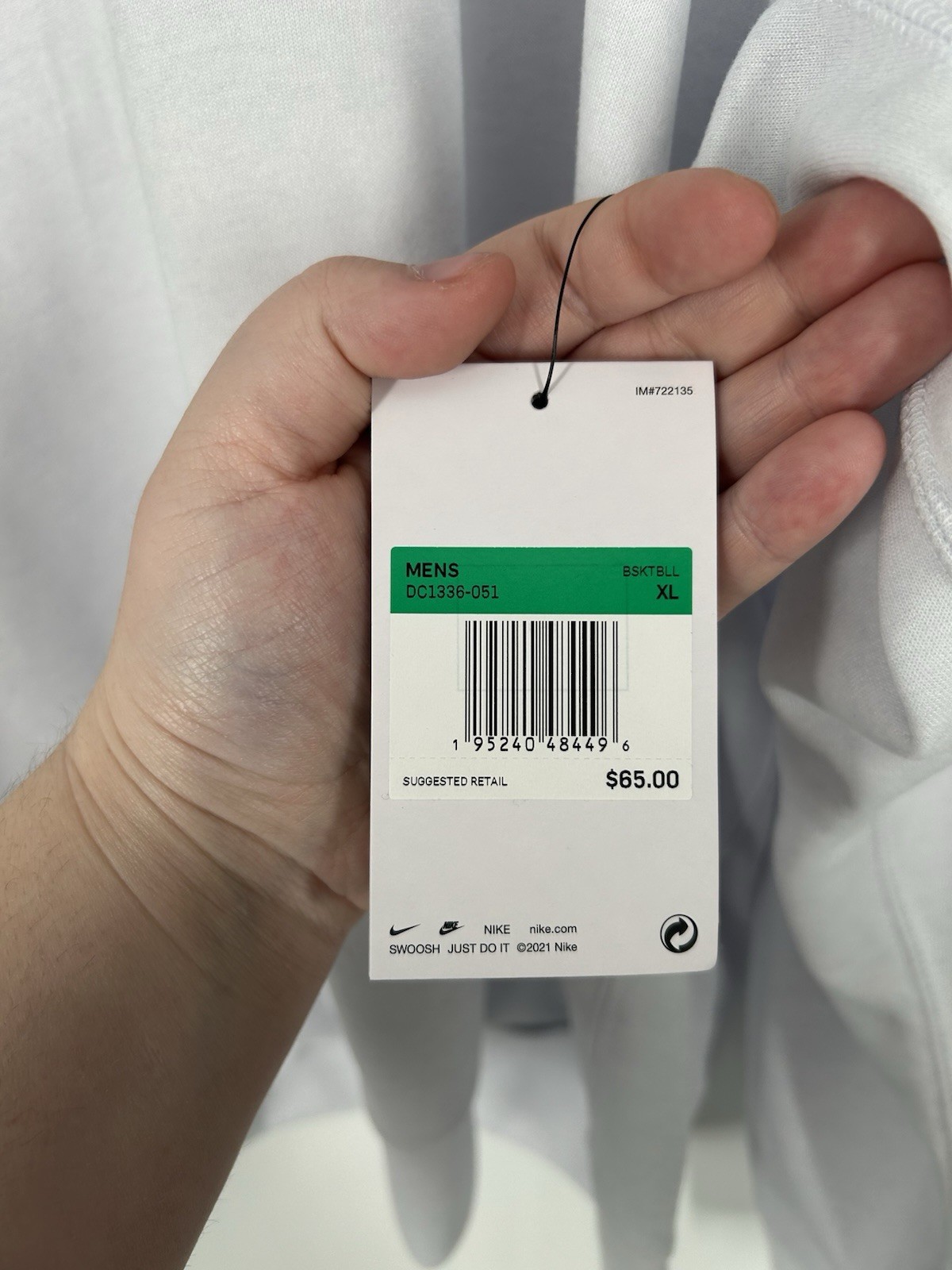 Houston Rockets Nike Dri Fit Crewneck Sweatshirt Engineered NBA White Mens XL thumbnail 3