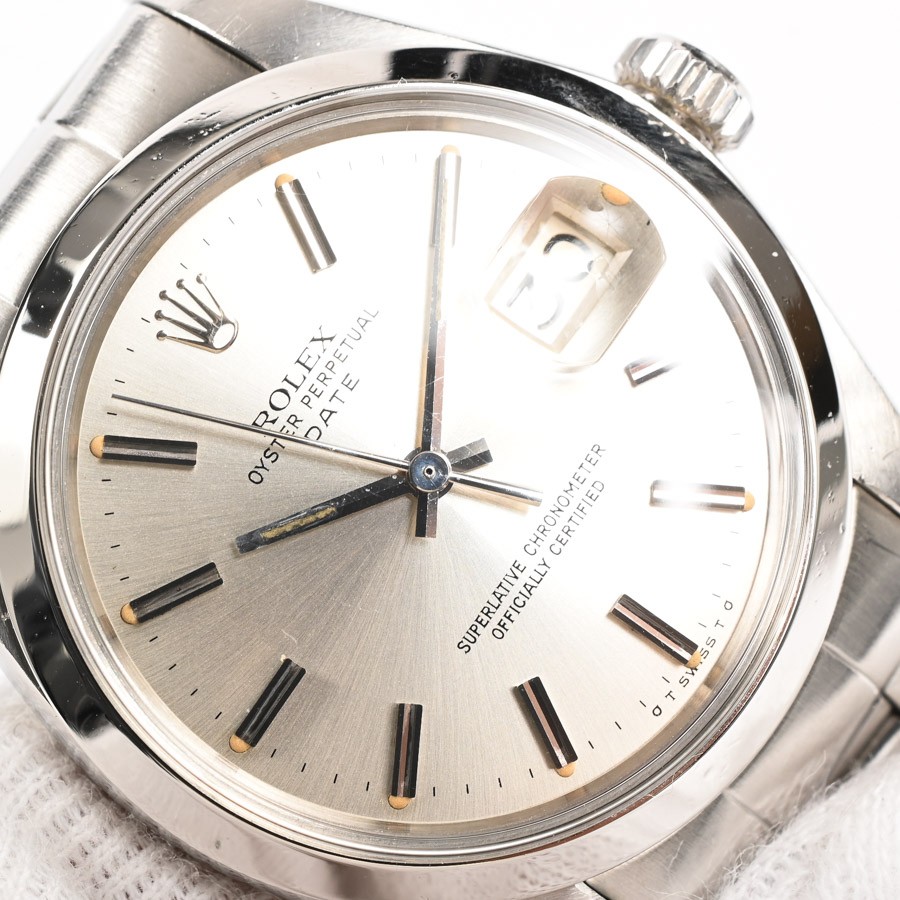 ROLEX Oyster Perpetual Date 1500 - Silver Automatic Men's Watch image 9
