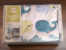 NEW Circo Whales N Waves 4Pc Crib Nursery Bedding Set Nautical Whale Blue Green