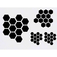 4 x 'Honeycomb Pattern' Temporary Tattoos / Transfers TO00008385 