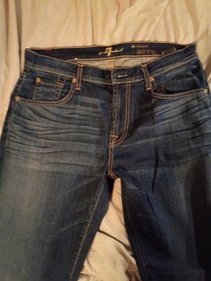 7 For All Mankind Women s The Relaxed Skinny Girlfriend Blue Jeans size 29